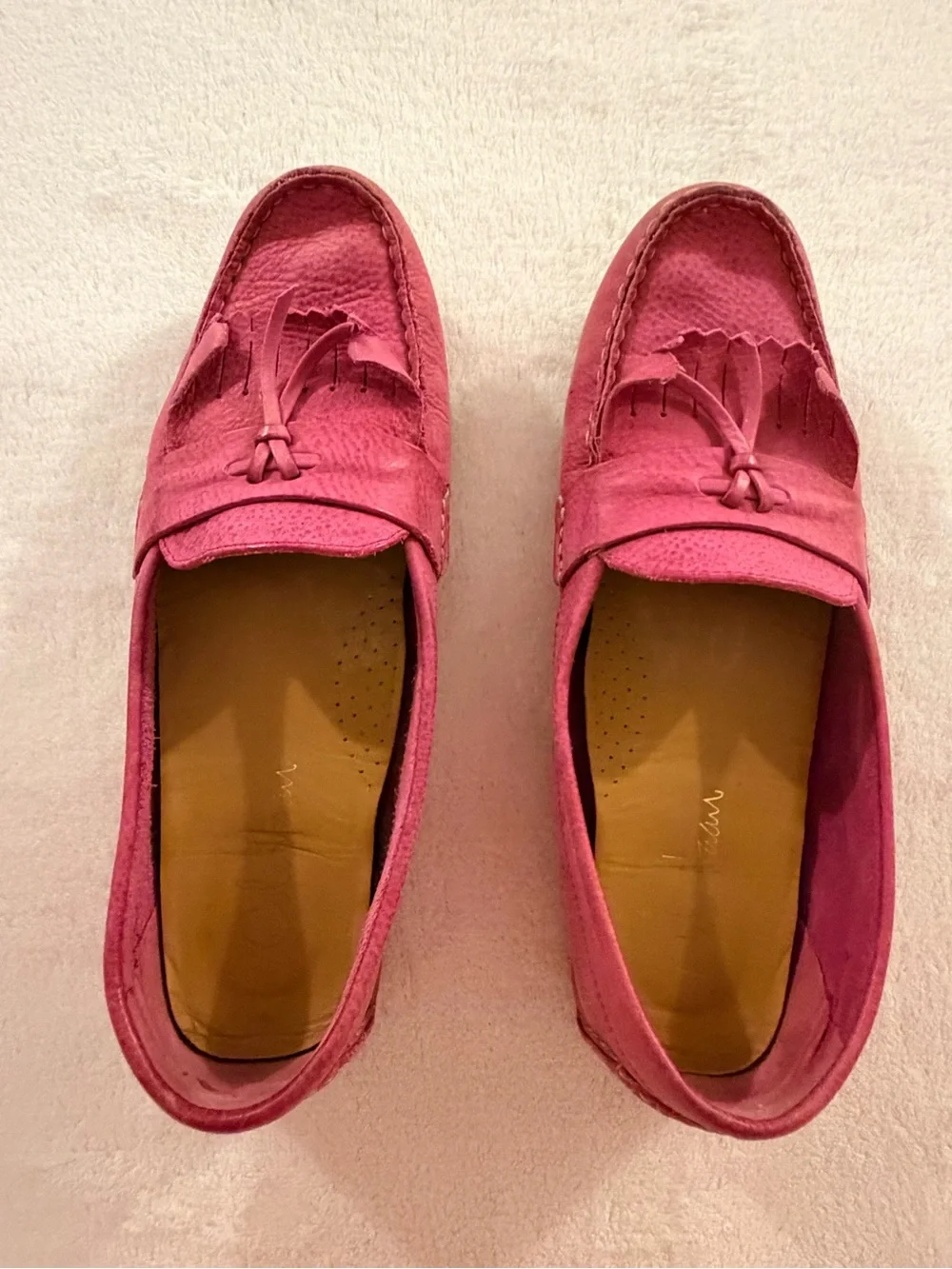 Cole Haan Pink Suede Tassel Loafers - Women's
